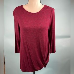 Red knot-style sweater shirt